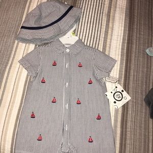 Baby Navy Outfit w/ Hat
